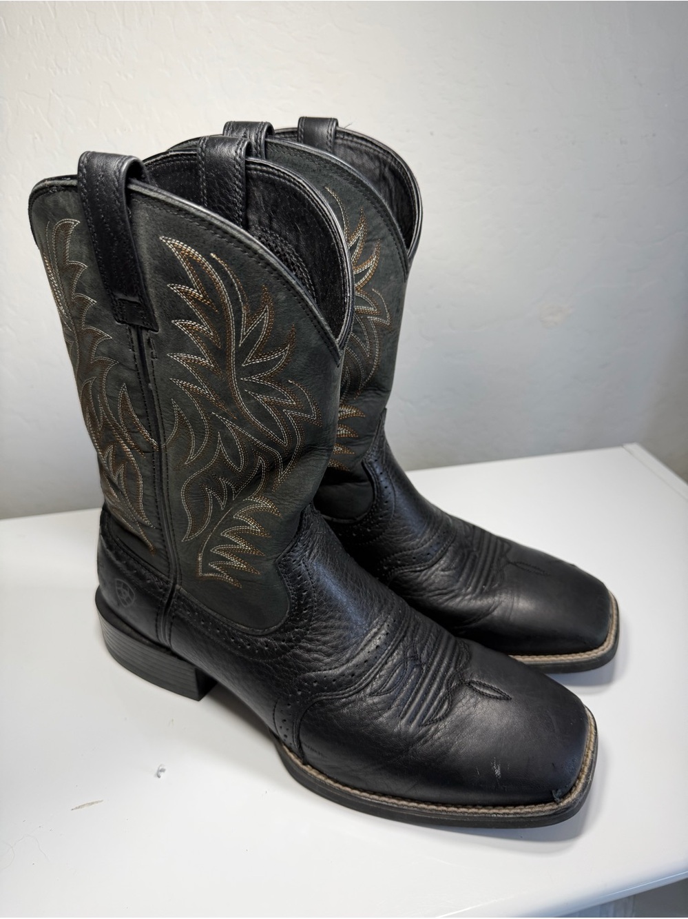 Ariat Heritage Roughstock Black Leather Western Cowboy Boots 10016292 Men’s 11D